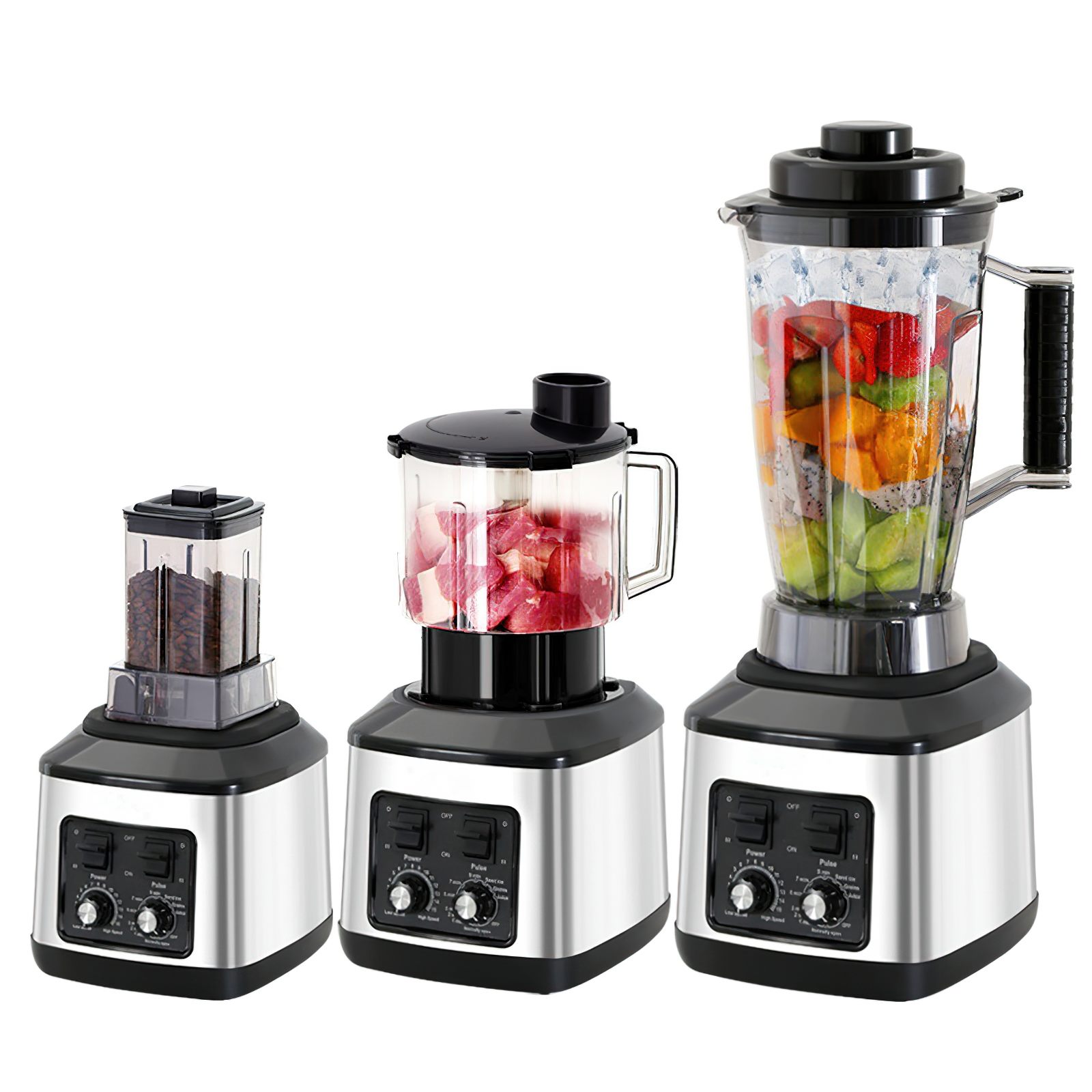 9500W 3 IN 1 power Blender Juicer smothie Maker 3L + 1.5L + 0.5L 3 container Keukenmachine Blender voor Ijs Moer Fruit