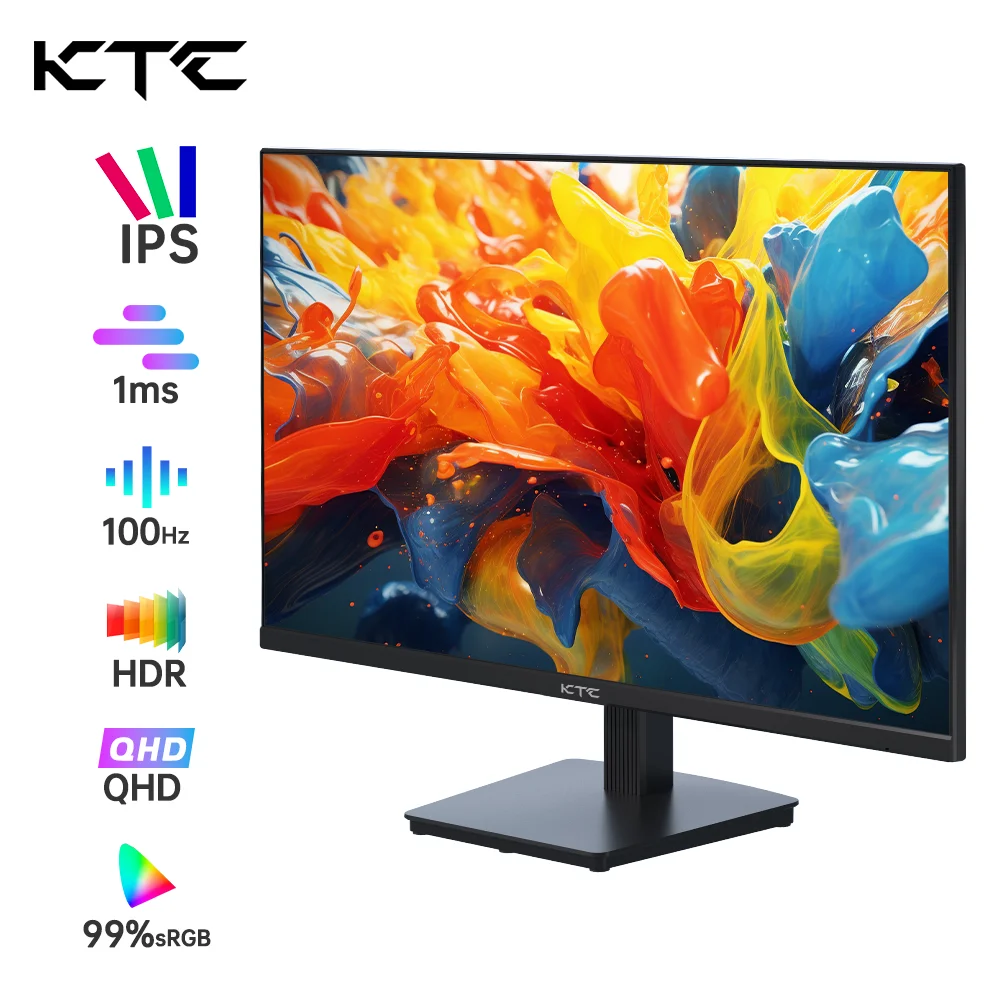 Monitor do gier KTC H27T27 27 cali QHD 100Hz 2560x1440 IPS z szybkim panelem, przełożeństwo 16:9, ELED, czas reakcji 1ms GTG, 99% sRGB, HDR10