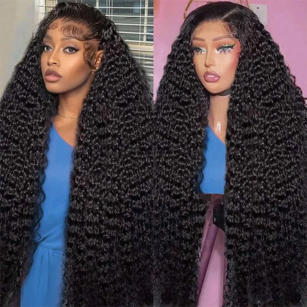 ลูกไม้ด้านหน้าวิกผมวิกผมผมมนุษย์ผู้หญิง 13x4 Deep Curly วิกผมลูกไม้ด้านหน้าด้านหน้ามนุษย์ Pre Plucked ผมเด็กวิกผมลูกไม้ด้านหน้าด้านหน้า