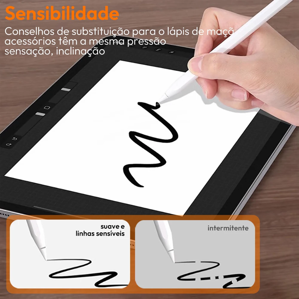 Dicas de reposição para Apple Pencil 1a / 2a geração iPencil Nessun desgaste atualizado para iPad Pro Pencil 2/1 Gen 