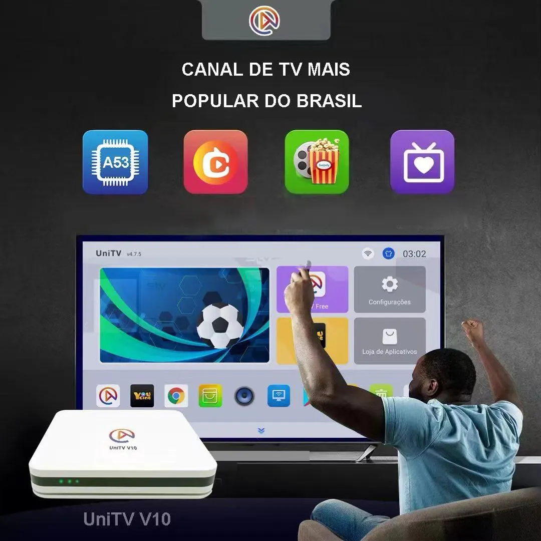 Sem Imposto - UNITV V10 Tv box Conversor de Smart TV Assista Séries Filmes Desenhos Canais Liberados VITALICIO - PRONTA ENTREGA
