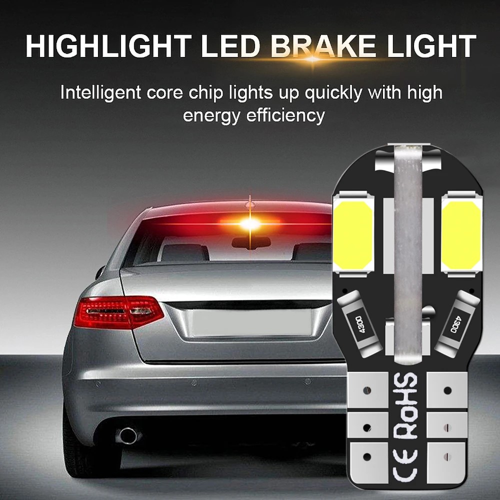 10 STKS T10 w5w Led Canbus Foutloos Auto-interieur Lamp Wit 5730 8 SMD LED 12 V Auto Side Wedge licht Witte Lamp