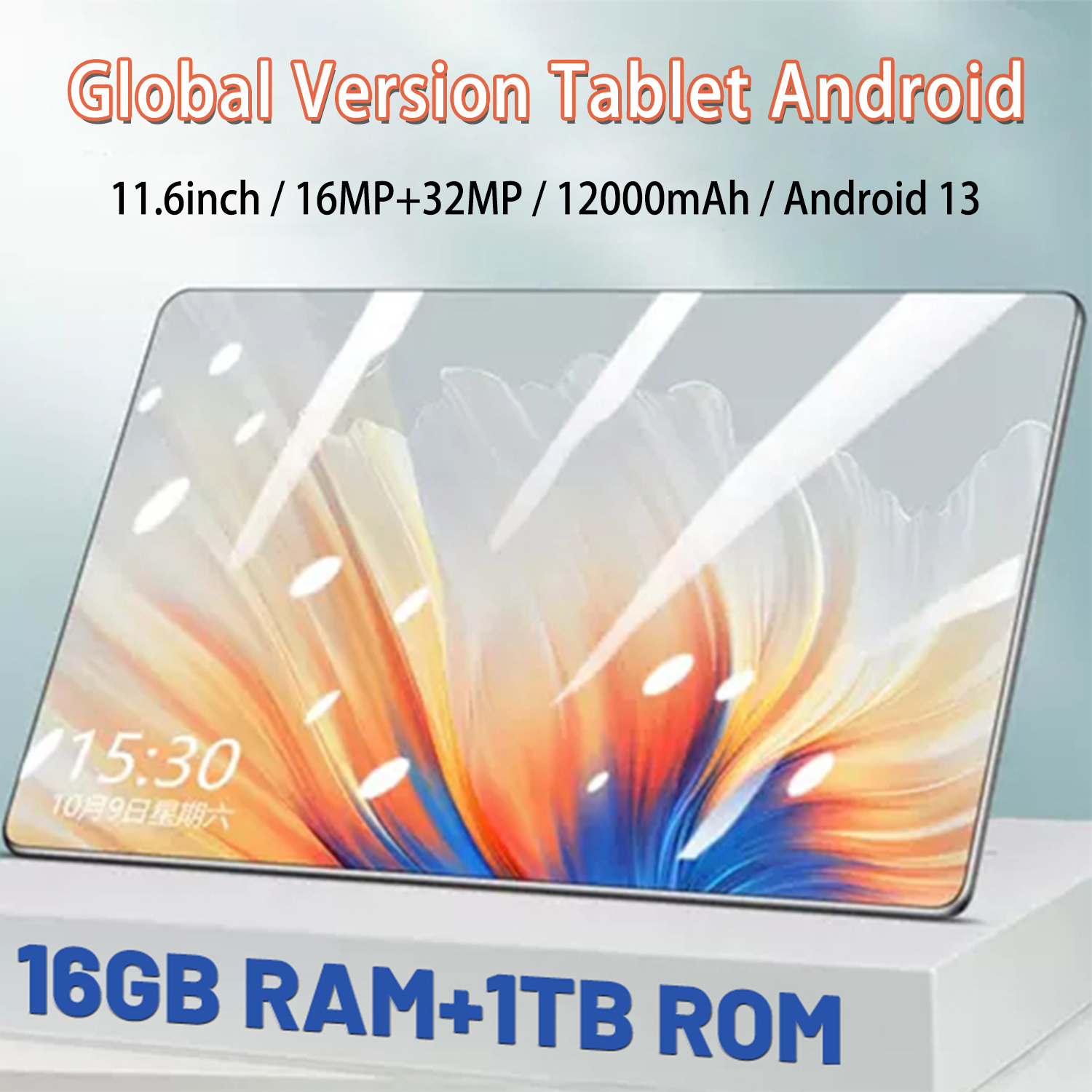 Tablette originale 5G, 11.6 pouces, Android 13, 16 go + 1024 go, 12000mAh, 10 cœurs, double carte 5G, WIFI, plein écran haute définition