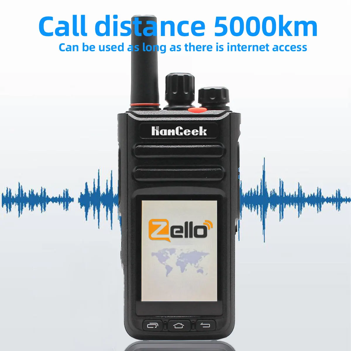 Hangeek t82 zello 2g/3g/4g Walkie Talkie mit Touchscreen unterstützt WLAN Bluetooth Public Network Intercom