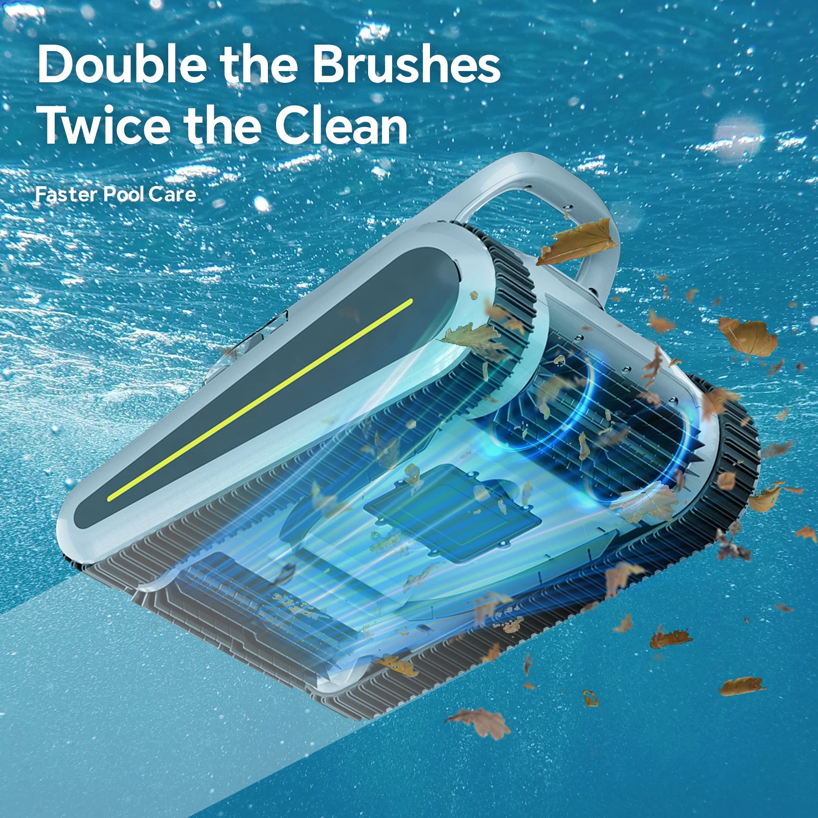 Robot aspirapolvere per piscina Cordless: Seauto 180 minuti in esecuzione arrampicata su parete per piscine fuori terra e interrate fino a 2000 piedi quadrati.
