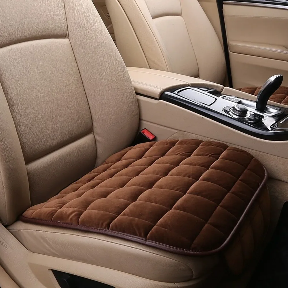 Capa de assento de carro inverno quente almofada de assento anti deslizamento universal cadeira dianteira almofada respirável para veículo protetor de assento de carro