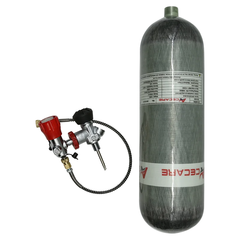 ACECARE 6.8L CE Carbon Fiber Cylinder 30Mpa 300Bar 4500Psi Threading M18*1.5 With Valve Filing Station For SCBA Diving