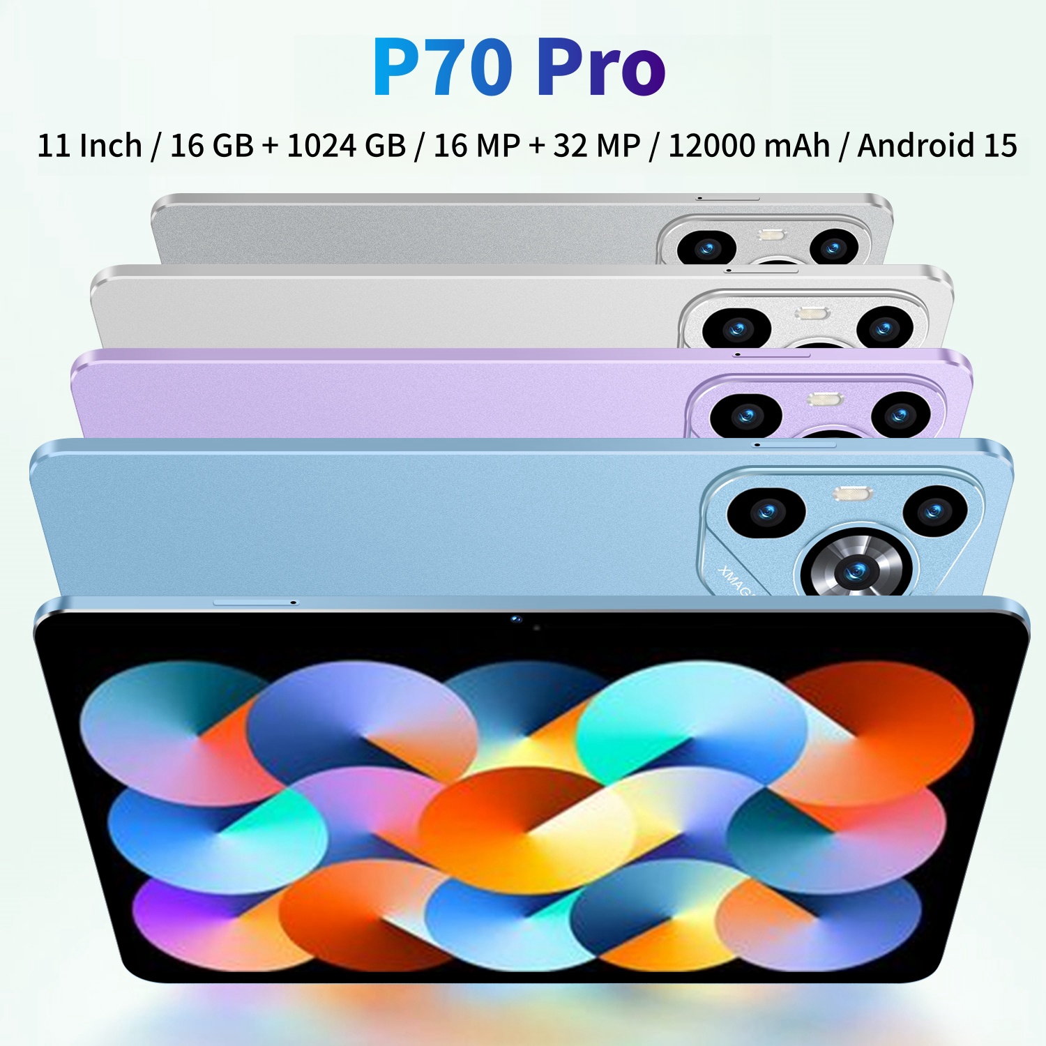 2025 versão global original p70 pro snapdragon 8gen3 android 15 tablet 11 Polegada 22gb + 2tb 12000 mah 5g duplo sim mesas pc
