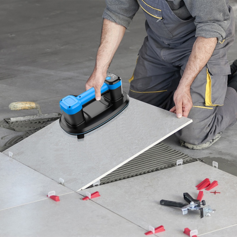 Seeiswork 300KG Elektrische Vacuüm Zuignap 3600mAh Intelligente Display Keramische Tegel Glas Vacuüm Zuignap Lifting Tool