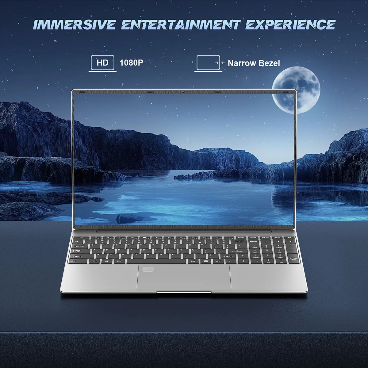 Laptop "Intel Celero N5095 32GB + 2TB Windows 11 notebook Impronte digitali Fingerlock Computer Ufficio Studio gamer PC