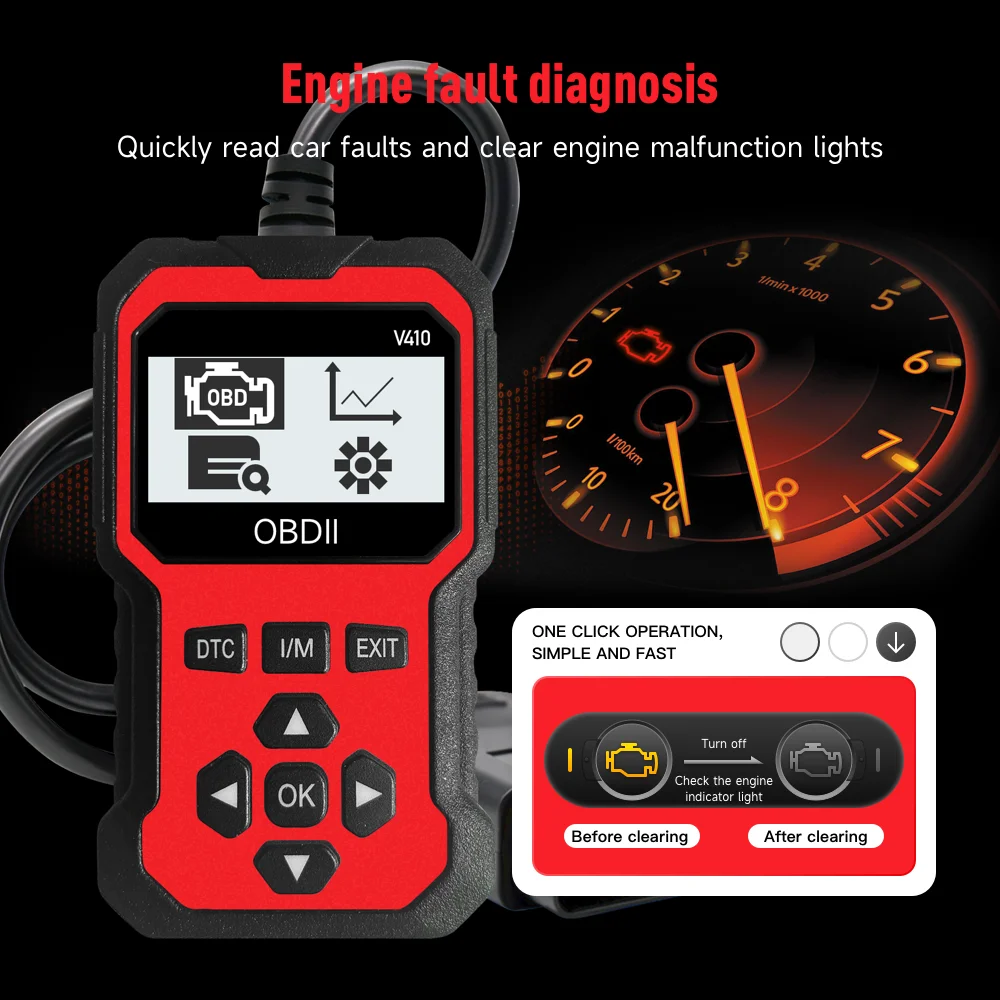 Escáner Obd2 para coche, herramienta de diagnóstico, lector de códigos, lector de códigos de falla del motor, escáner que puede diagnosticar todos los Obd Ii en 1996, acuerdo Car Sca