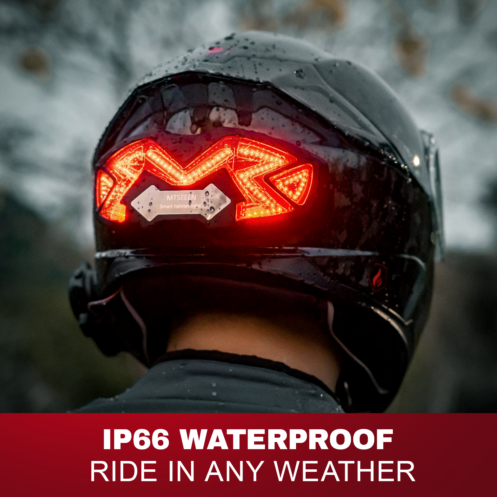 MTSEEEN  helmet brake light led, super brightness , helmet safety light for bikes brake sensor inside.Real waterproof