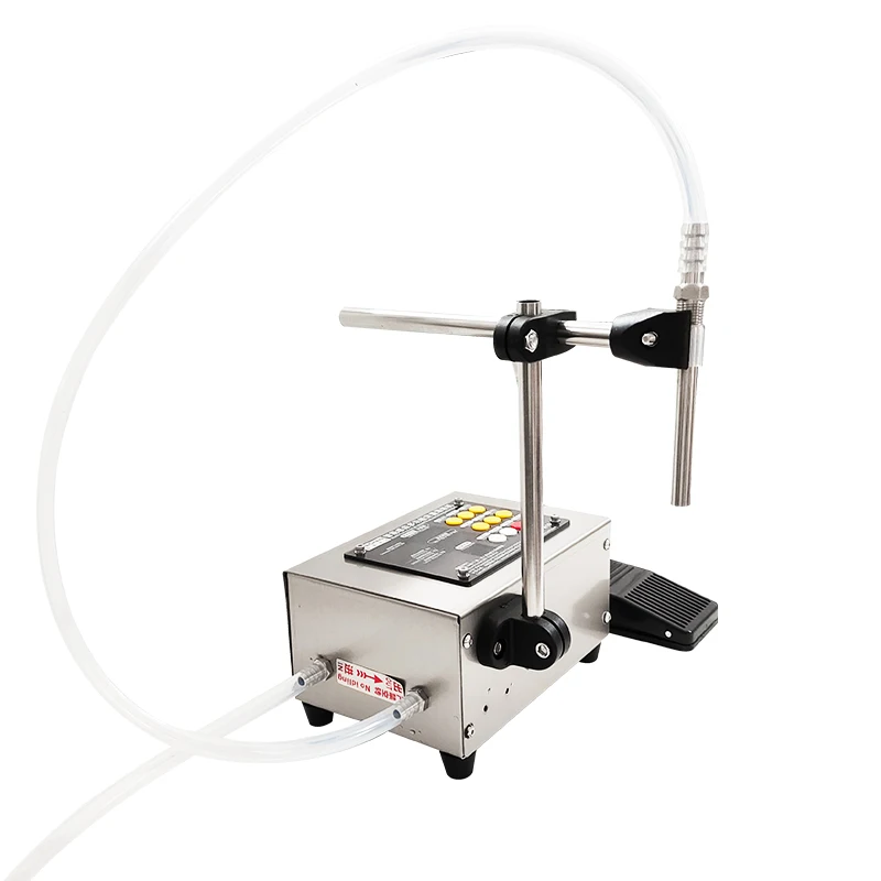 New multi-functional single-head CNC liquid filling machine Pedal diaphragm pump compatible with conveyor belt for wine, essence