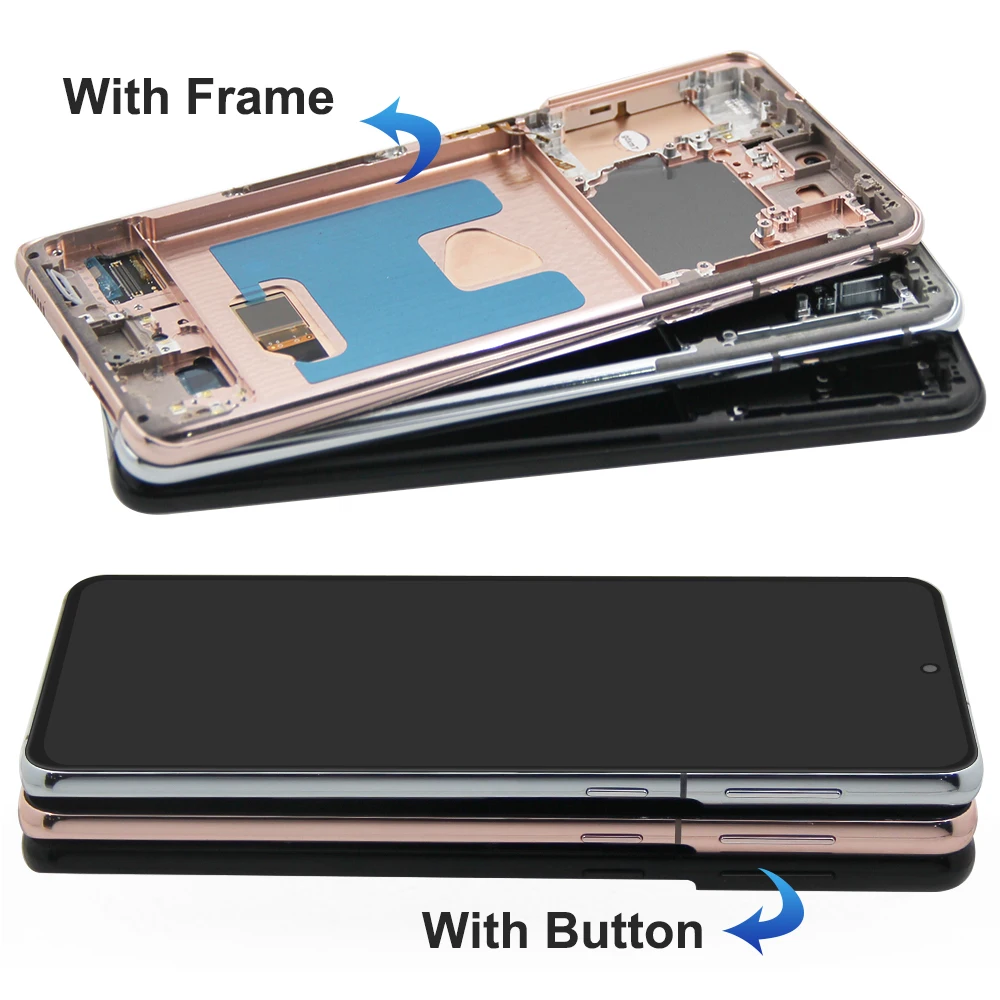 Para amoled para samsung s21 plus display lcd tela de toque digitador assembléia para s21 + g996b SM-G996B/ds lcd com quadro