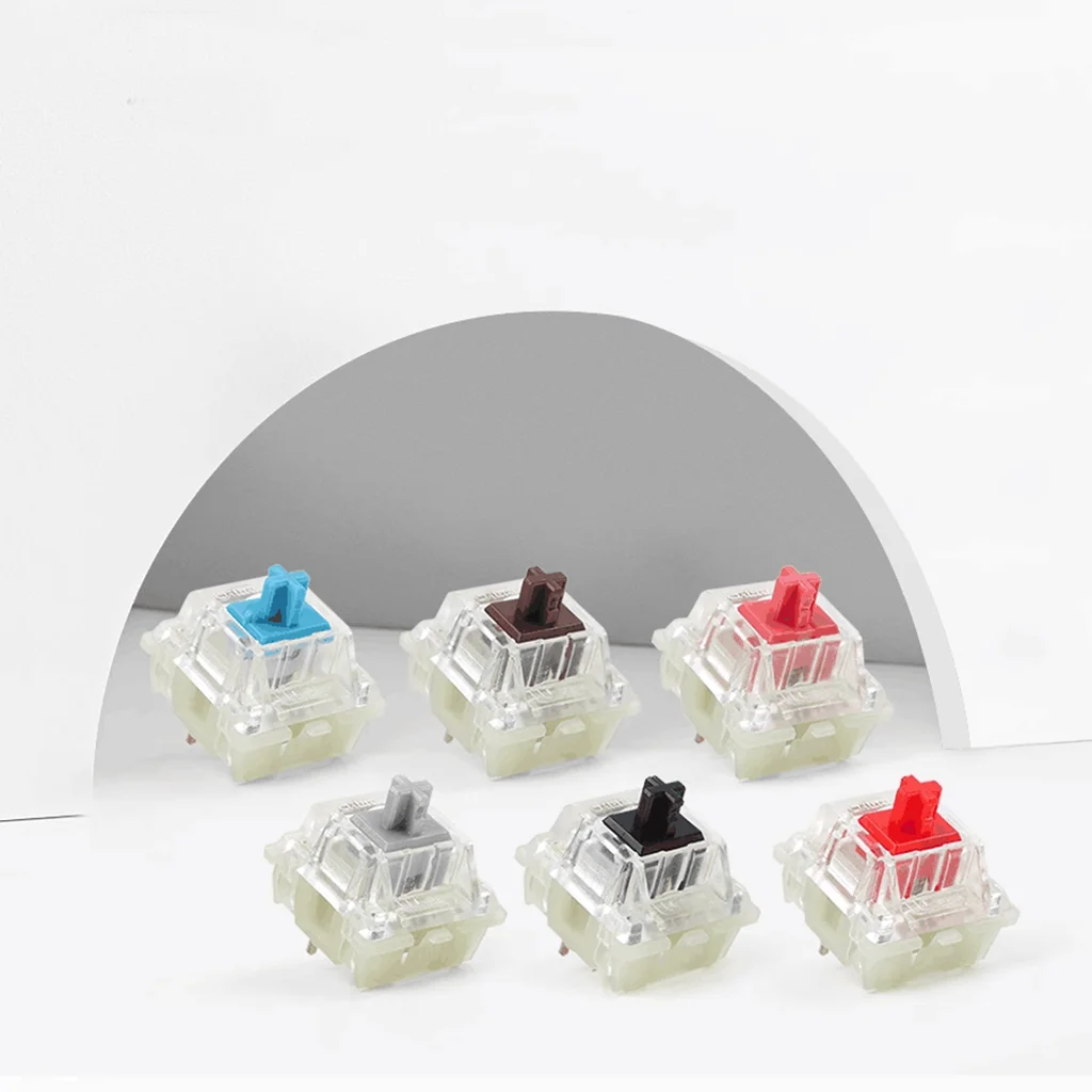 Original a estrenar Cherry MX interruptores de teclado mecánico plata rojo negro azul marrón lineal táctil cereza claro SMD RGB interruptor