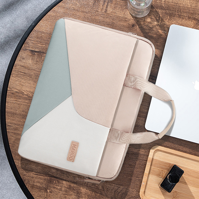 Xnyocn bolsa para laptop, bolsa durável de 15.6 polegadas com alça para notebook, capa protetora para hp dell macbook ultrabook