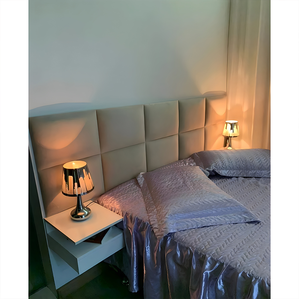 Cabeceira Estofada Decorativa Adesiva Autocolante - 1 PEÇA de 40x30 cm