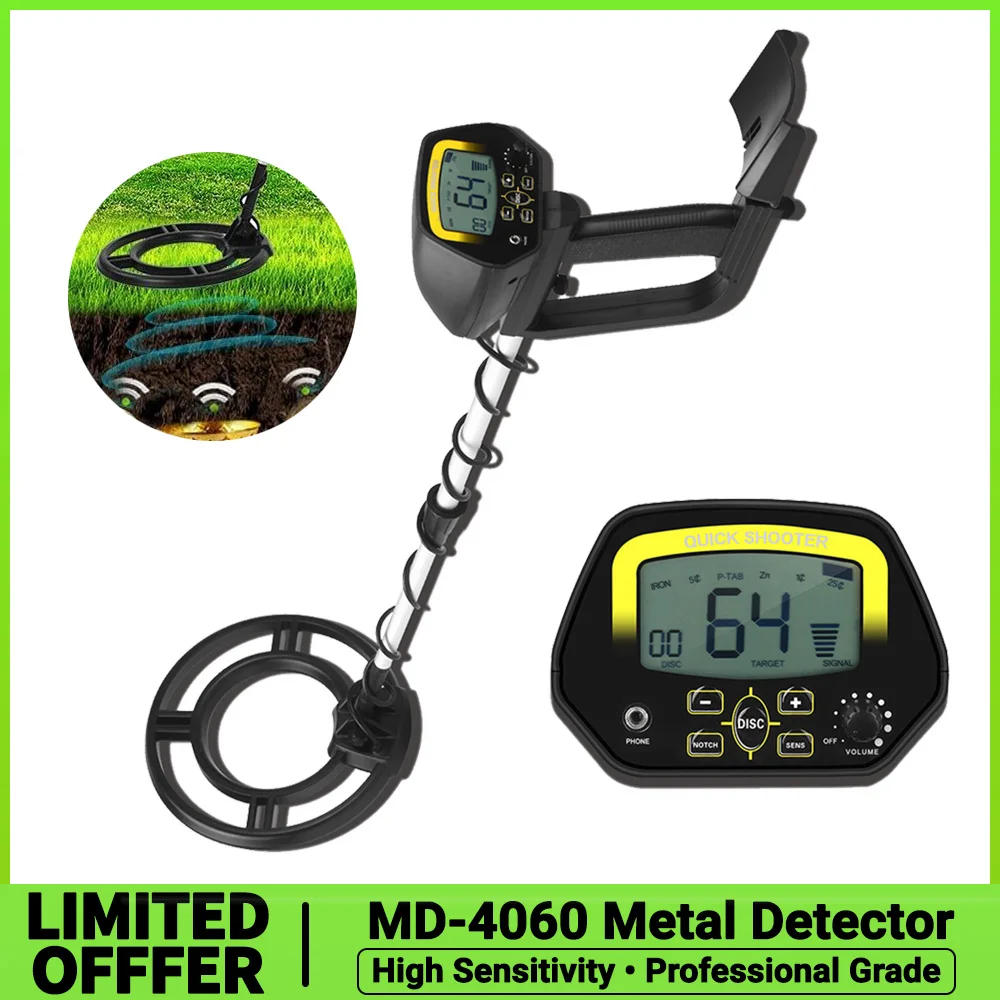 MD-4060 Hoge gevoeligheid metaaldetector Professionele ondergrondse gouddetectoren Pinpointer detecteren van sieraden Treasure Hunter