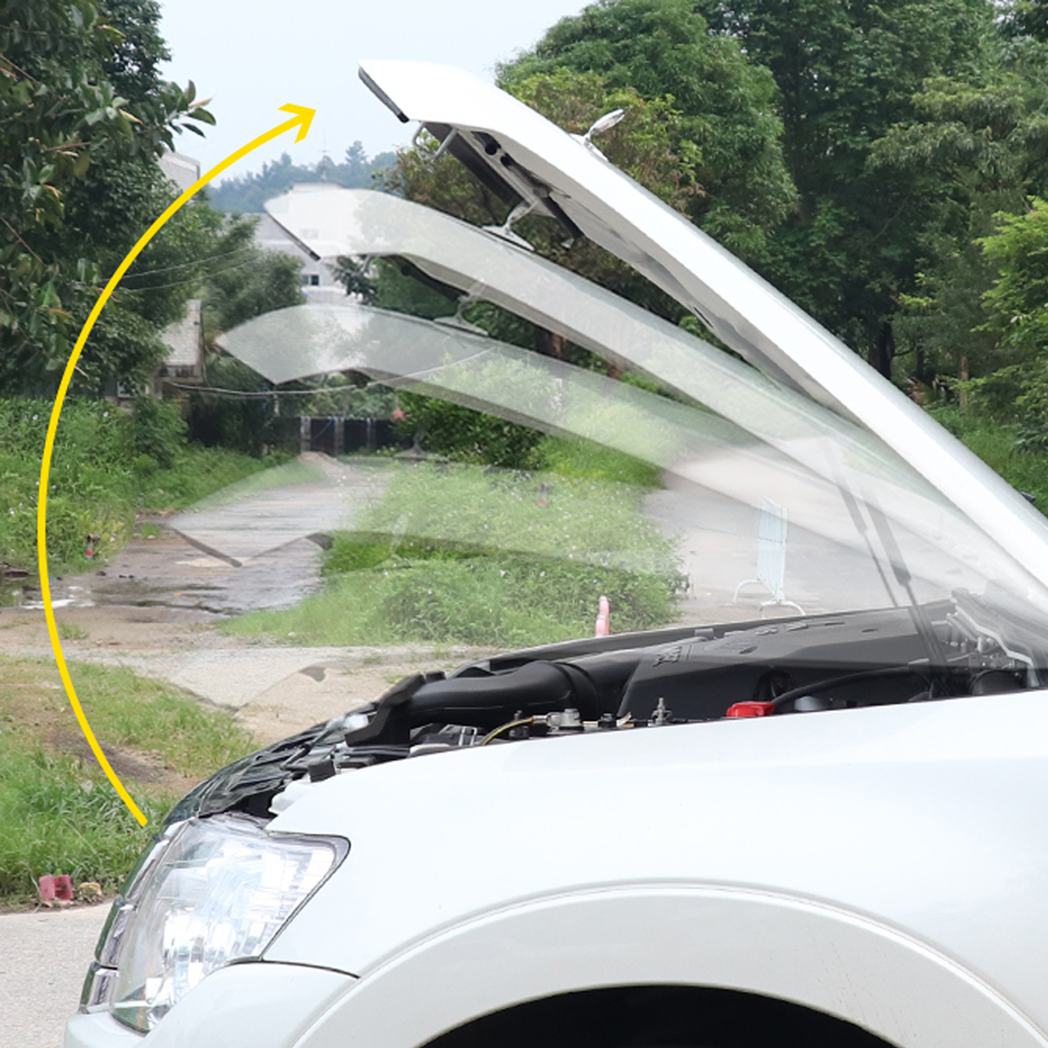 三菱パジェロ V80 V93 V95 V97 V98 2007-2021 カーアクセサリーステンレス鋼フロントボンネットフードリフトサポートショックストラット