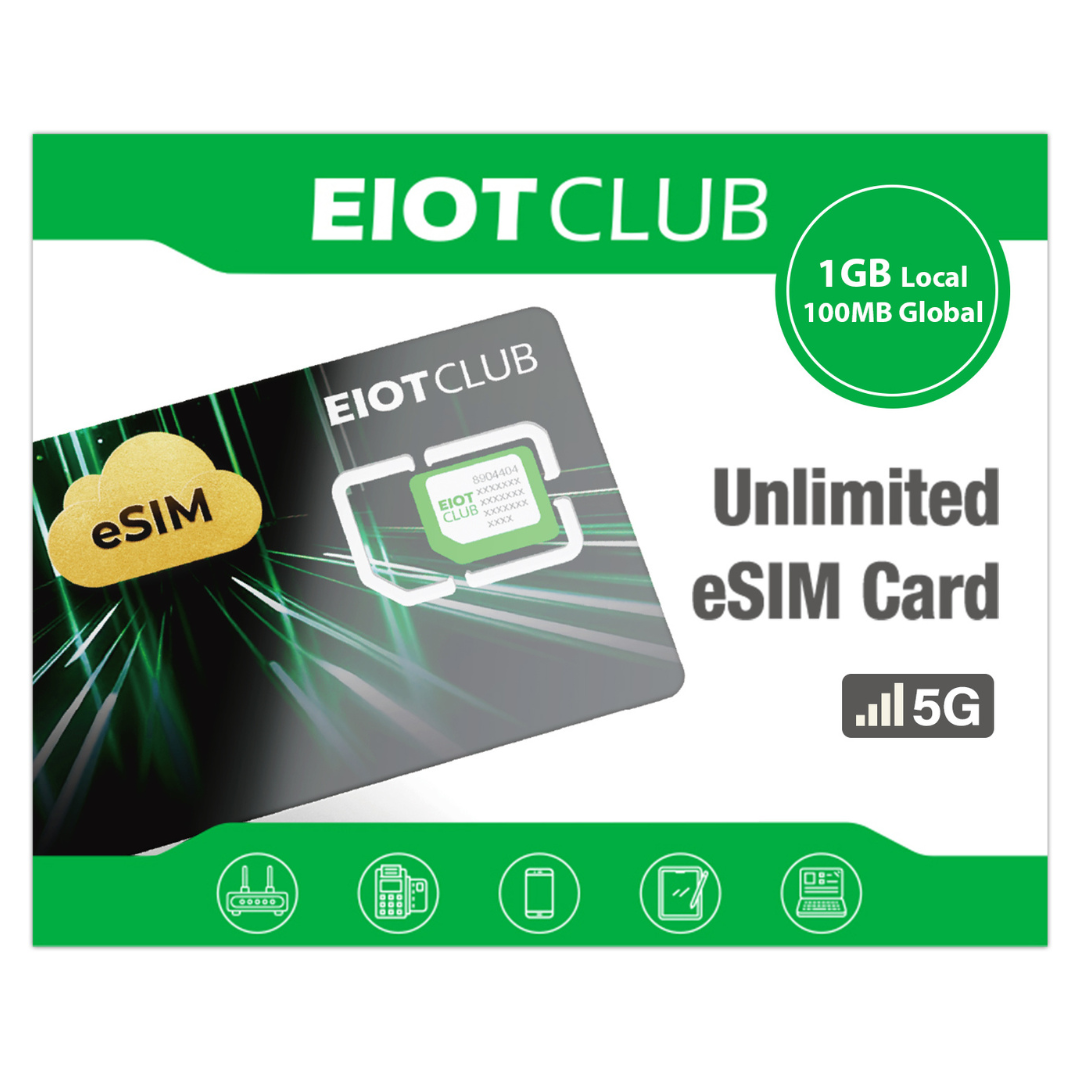 EIOTCLUB eSIM Card for Android & iOS, Unlimited eSIM Downloads, The Second Mobile Phone Card, Perfect for Travel and business