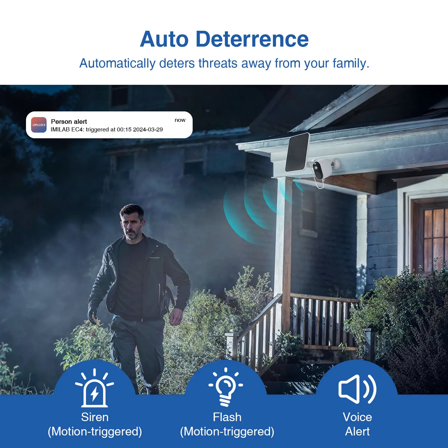 IMILAB WiFi Camera Solar Outdoor Surveillance 2.5K 5200mAh Batteryt Camera Wireless Smart Home Security Protection CCTV Monittor