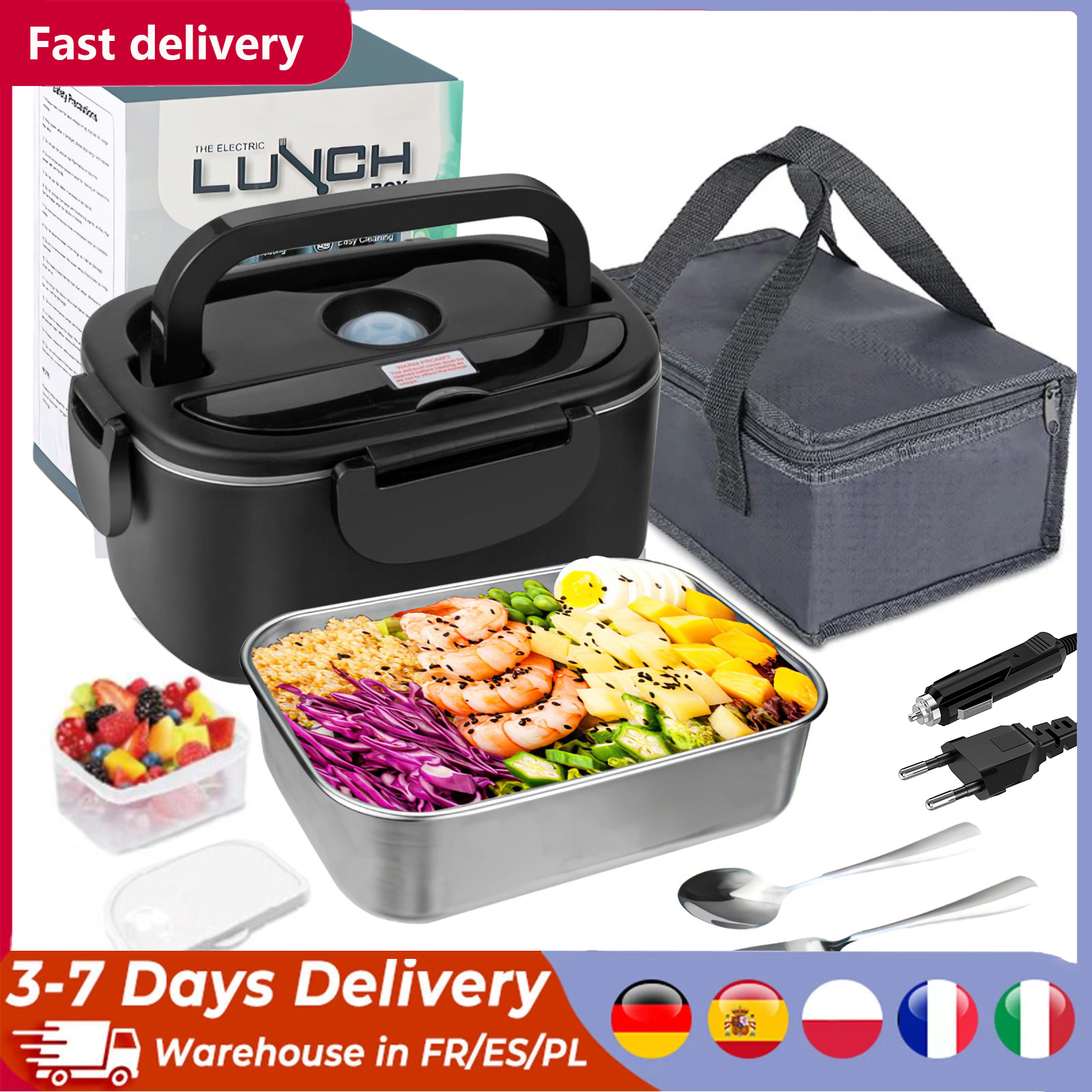 1.5 L 60W Elektrische Lunchbox Voedsel Warmer Draagbare Voedsel Kachel Voor Auto Of Huis Lekvrij Lunch Verwarming Magnetron Voor Truckers