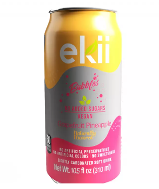 Ekii Lightly Carbonated Grapefruit Pineapple 10.5oz (12Pack)