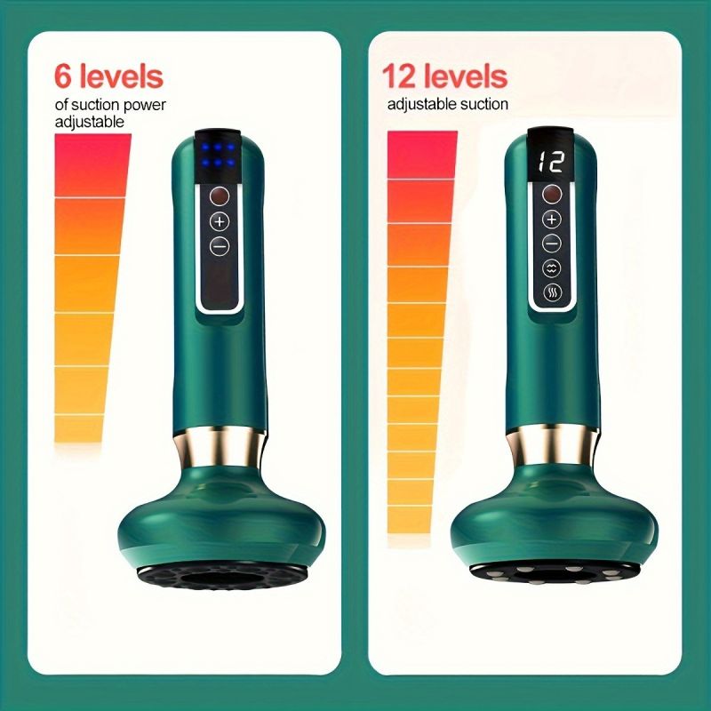 12-Level Electric Vacuum Cupping Massager - Body Scraping Tool