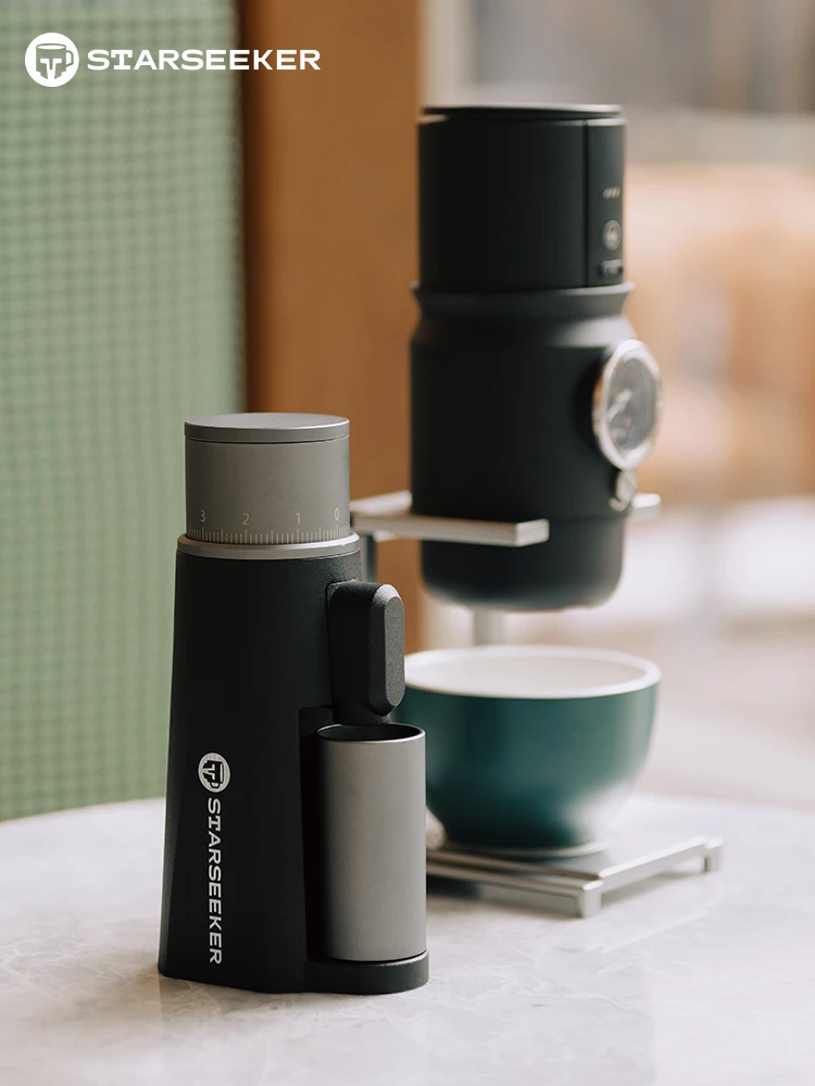 STARSEEKER EDGE Mini molinillo de café eléctrico portátil 38mm cono rebaba continua ajustable tipo C hogar traje de viaje al aire libre