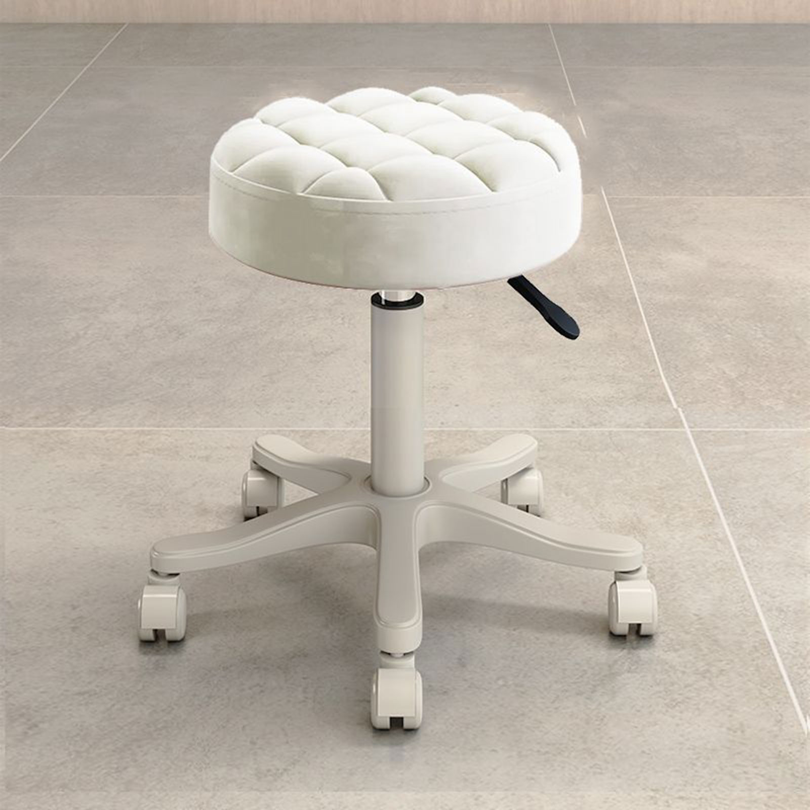 Sgabello di sollevamento speciale per salone di bellezza girevole con rotelle Sgabello di bellezza rotante per barbiere Sedia da lavoro Puleggia Sgabello per ufficio domestico