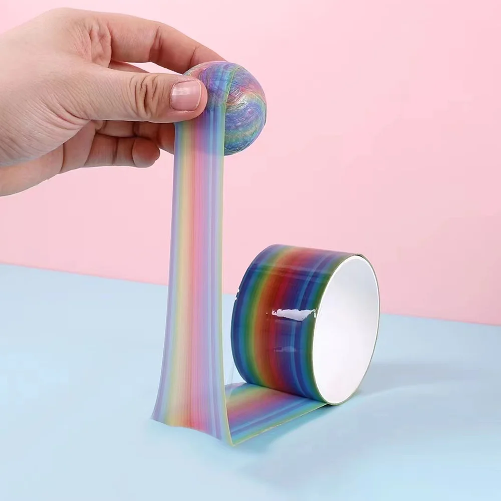 Fita adesiva de bola de descompressão diy, fitas adesivas coloridas de descompressão de brinquedos para adultos brinquedos pegajosos de natal e ano novo