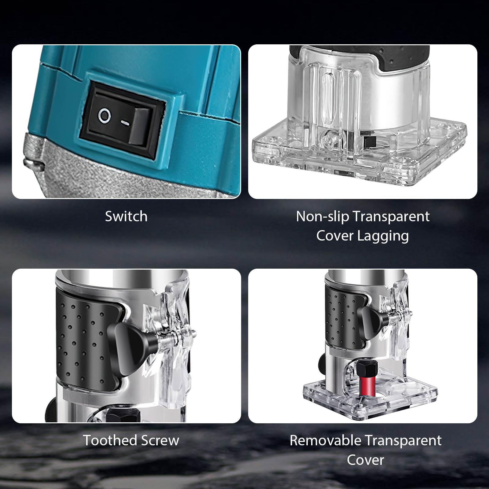 2000W Woodworking Edge Trimming Machine Electric Woodworking Tool Multifunctional Small Chamfering Electric Carving Router Tool