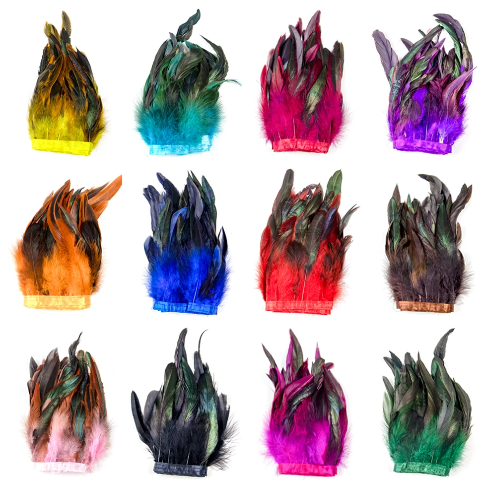 Customized Feather Cuffs Snap on Wrist Sleeve Wristband with Rooster Feathers Trim For Photos Feather wrist cuffs