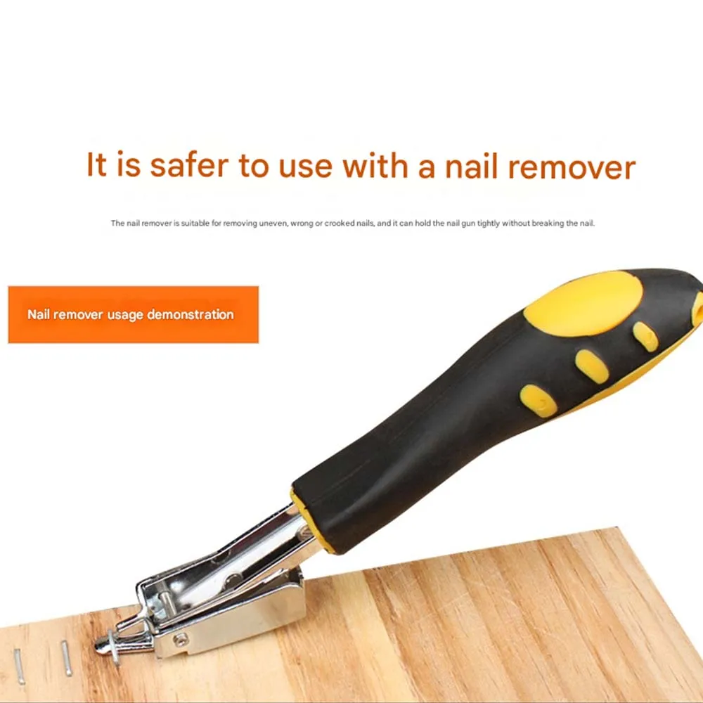 Manual Nail Gun with A Three Purpose Nail Shooter, Comes with A Nail Lifting Device and 600 Nails As A Gift