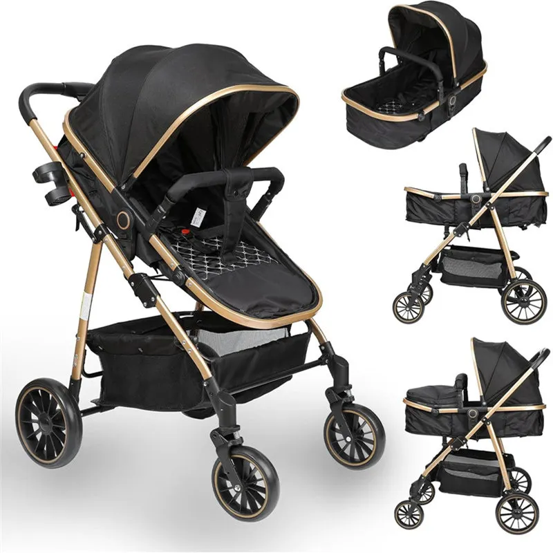 3 1 passeggino di lusso per bambino, nuovo, portatile, da viaggio, pieghevole, telaio in alluminio, neonato