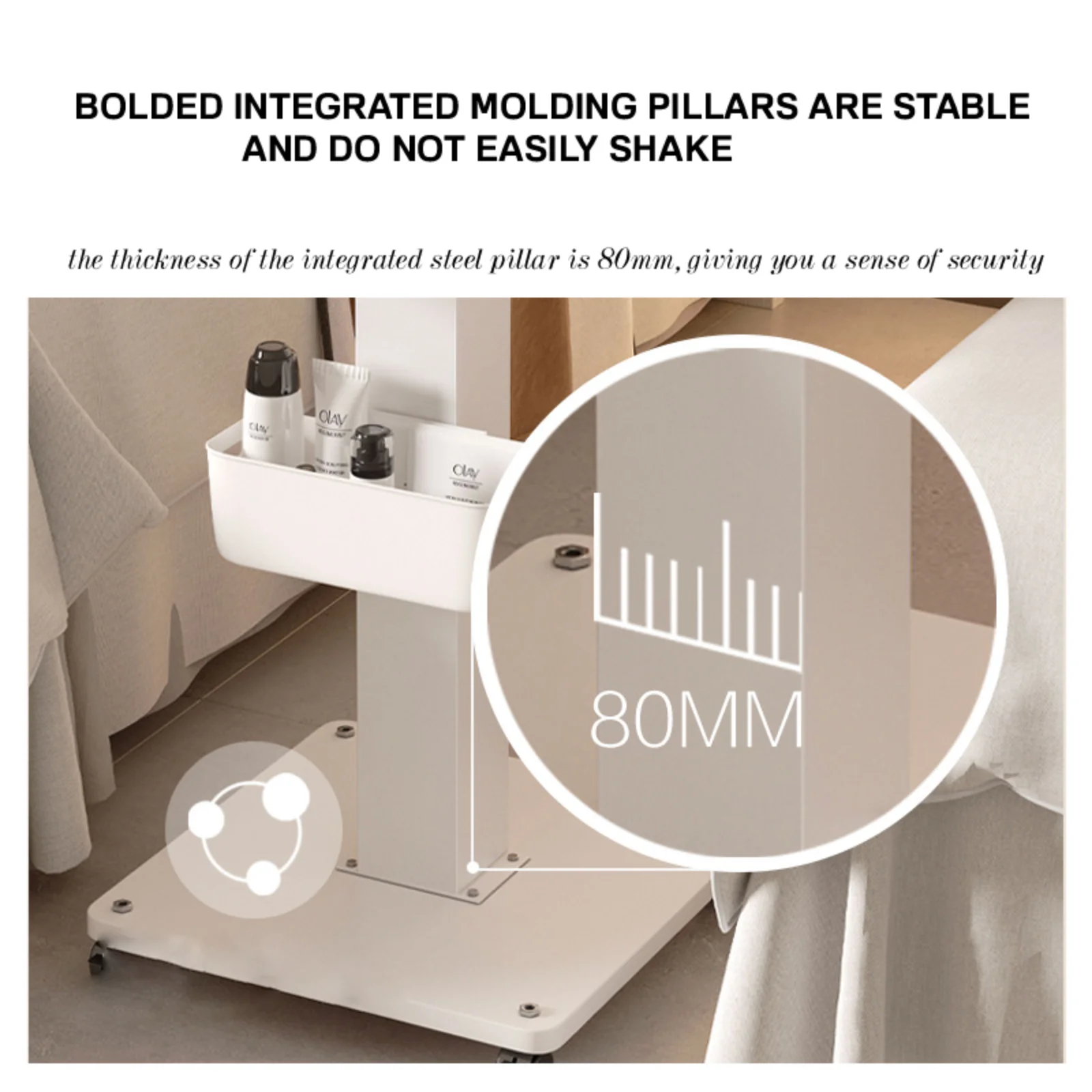 Carrello speciale per salone di bellezza per strumenti di bellezza Carrello portautensili mobile moderno e semplice Carrello portaoggetti per bellezza a 3 livelli per bellezza