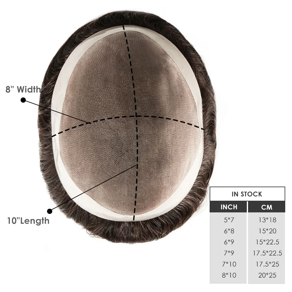 Mono ทนทานผมมนุษย์ Toupee ผู้ชาย Breathable ชายผม Prosthesis Capillary ผู้ชาย 130% ความหนาแน่น 6 "วิกผมชายระบบจัดส่งฟรี