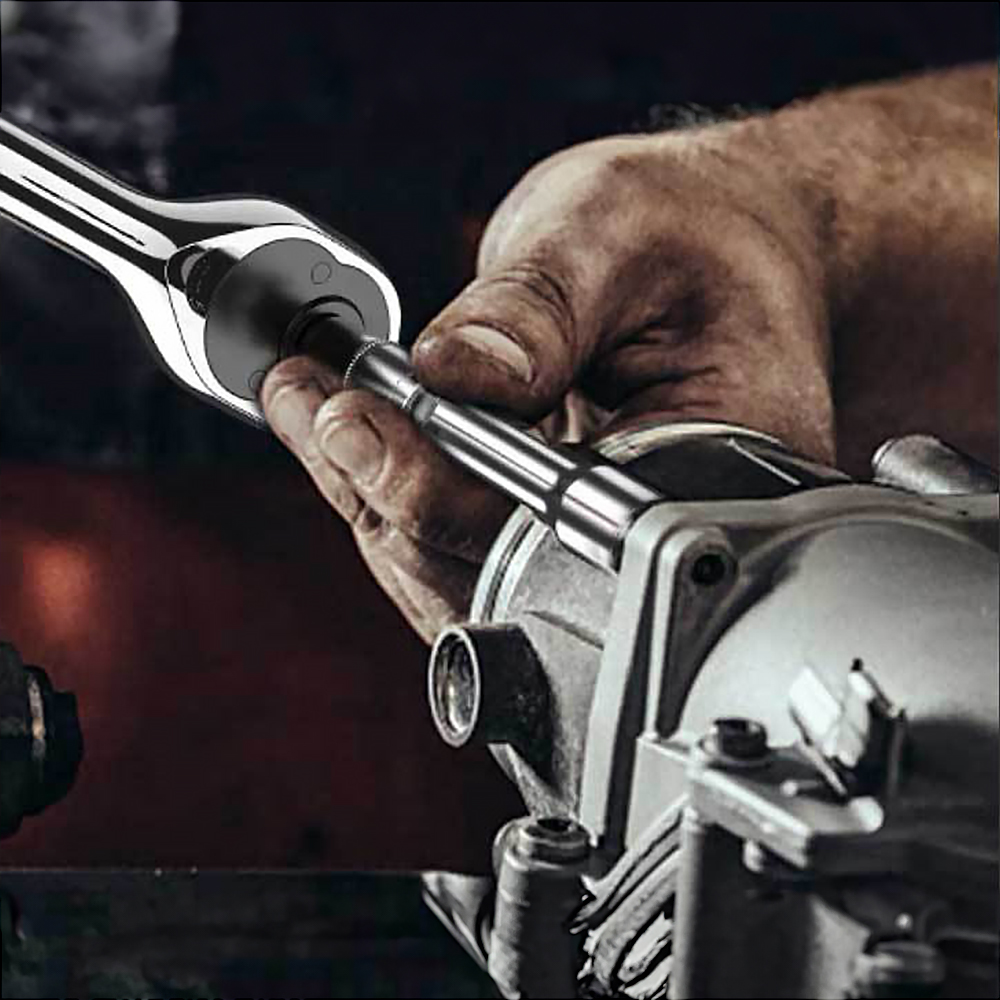 46pcs Ratchet Wrench Set 1/4 Ratchet Torque Wrench Combo Kit with Sockets Bit Hand Spanner Tool Car Repair Hardware Tool