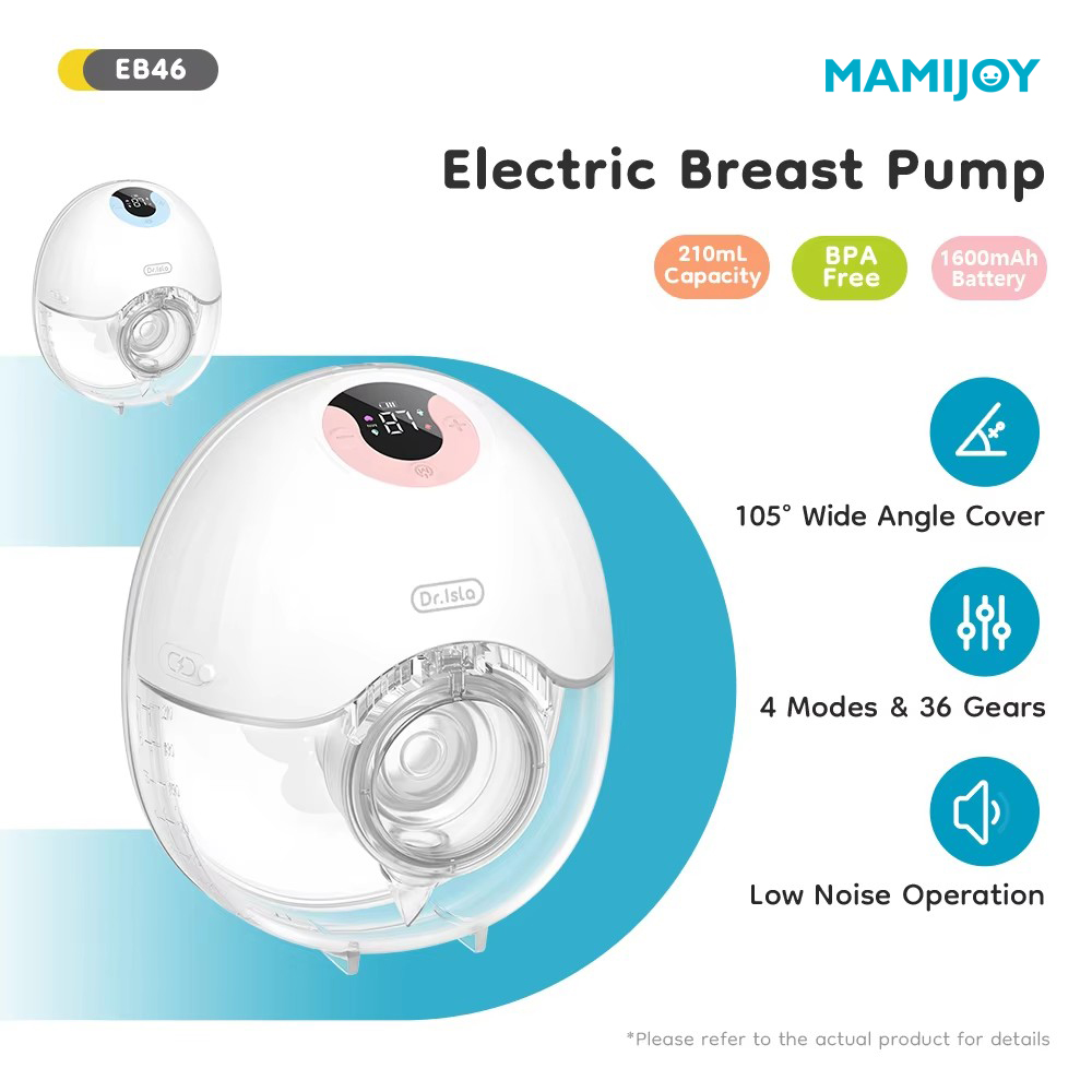 MAMIJOY Wearable Breast Pump 4 Modes & 36 Levels Portable Electric Breast Pumps Comfort Milk Collector Hands Free Low Niose EB46