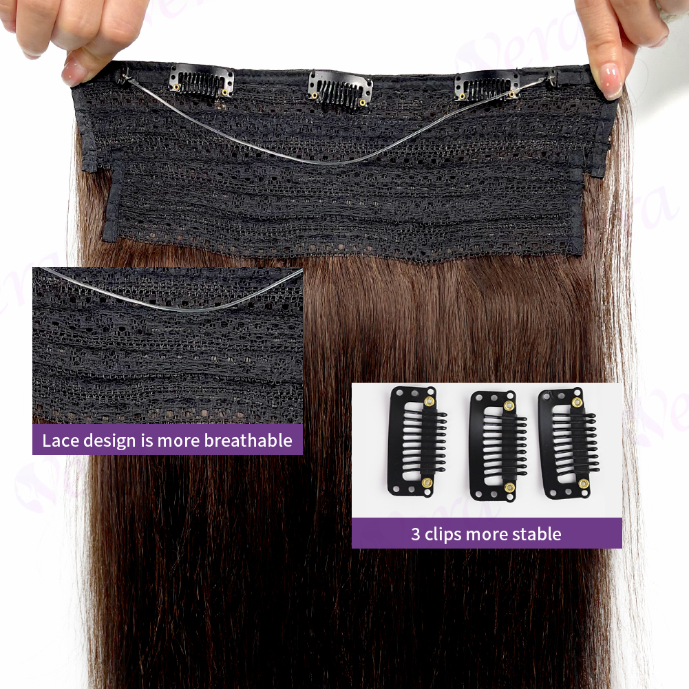 Extensions de Cheveux Humains Longs Bruns Foncés à réinitialisation, Vrais Cheveux Humains, 26 Pouces