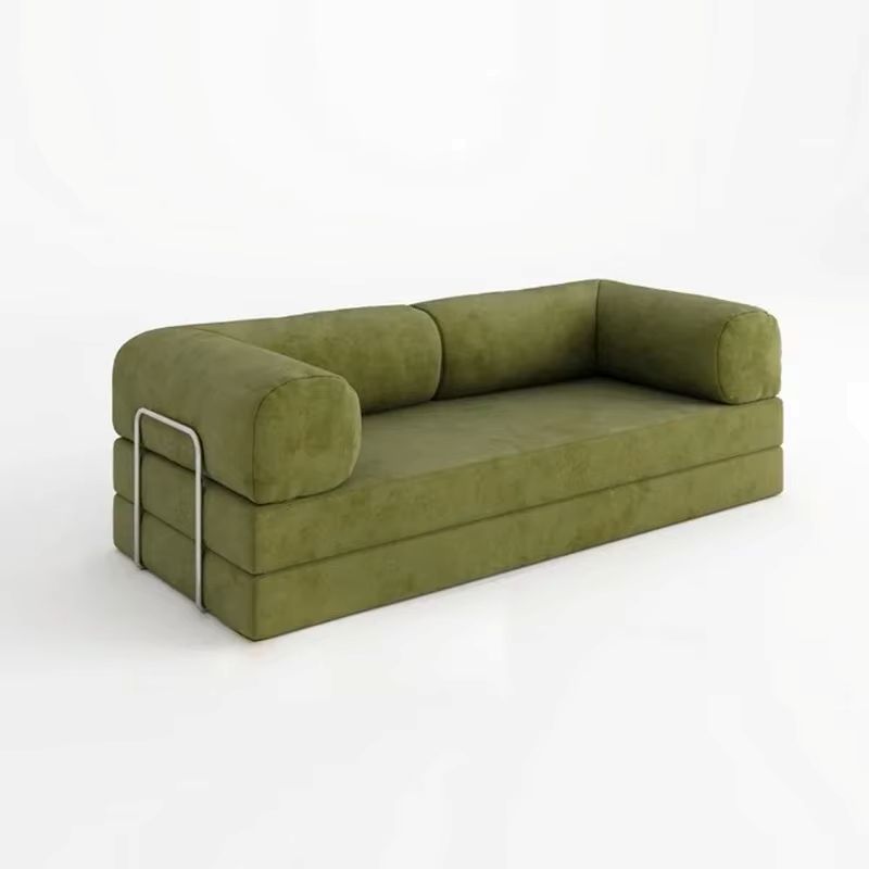 EU warehouse European retro high-end corduroy sofa vacuum compression folding sofa bed can be customized living room bedroom fur