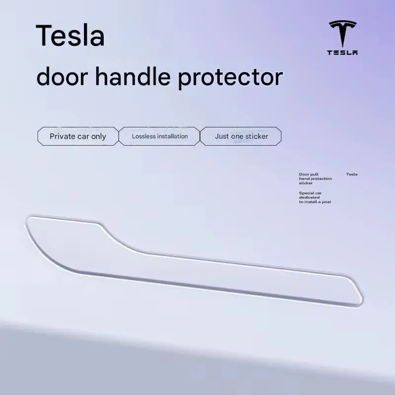 1 Zestaw Ochronnych Folii na Klamki Drzwi Pasujących do Tesla Model 3/Y, Odporne na Zarysowania, Przezroczyste Folie Ochronne z TPU