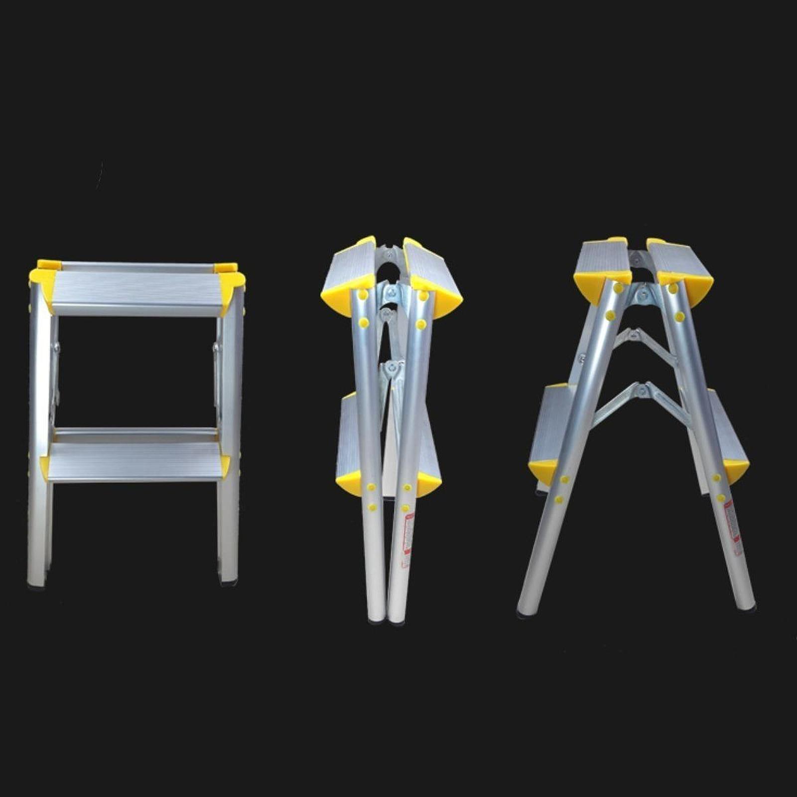 Portable Office Household Anti Slip Foldable Ladder Step Ladder 2 Step Stool Multifunctional Herringbone Ladder Wide Pedal