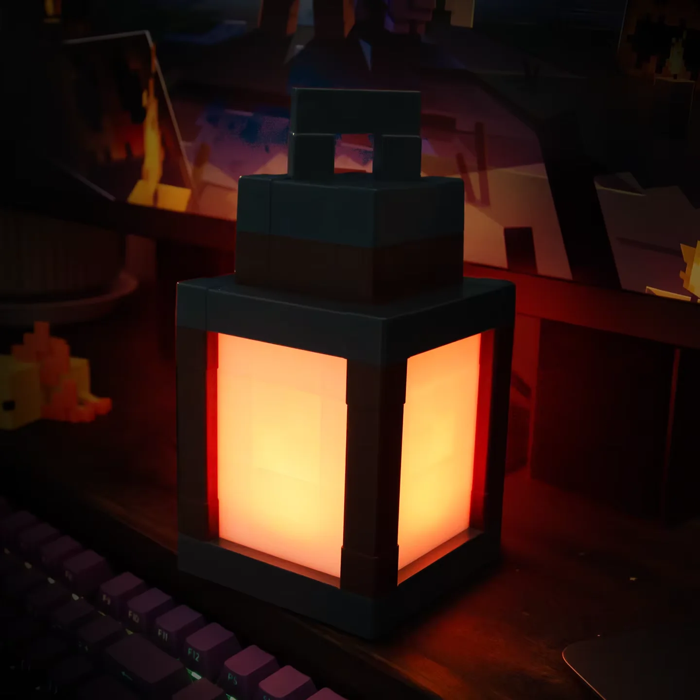 Myworld pixel estilo parede luz noturna usb lustre criativo controle remoto 16 cores para o quarto atmosfera decorativa luz