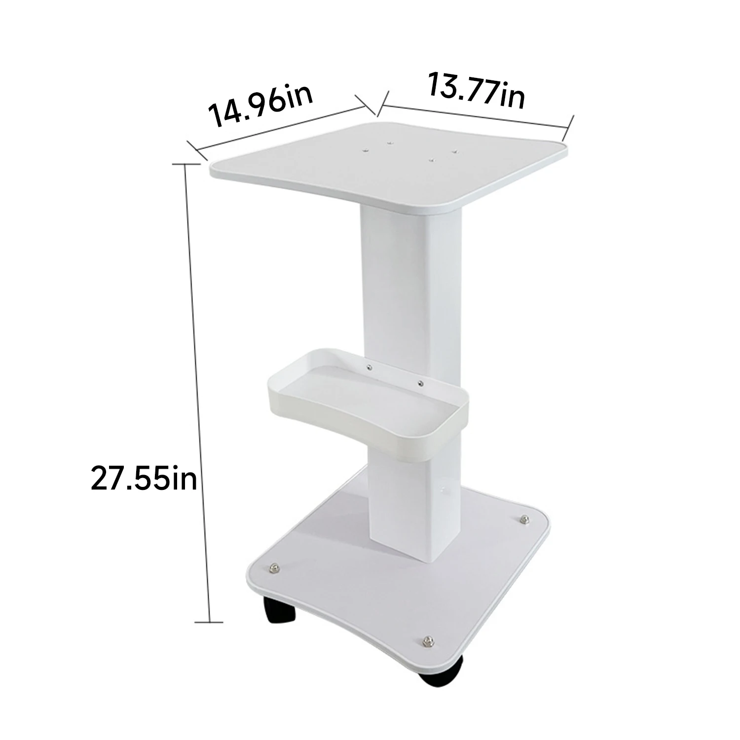 Support de chariot de table de salon d'équipement de beauté, chariot roulant de beauté, support de roue, charge maximale de 40 1948, rotation à 360 °, spa