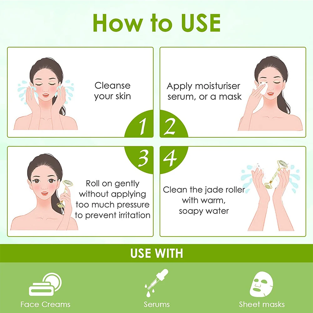 자연 얼굴 옥 롤러 Gua Sha 스크레이퍼 마사지 목 바디 Guasha 눈 마사지 얼굴 슬리밍 치료 미용 스킨 케어 도구