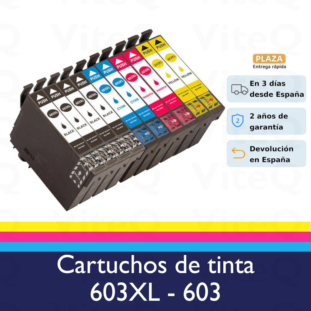 Cartuchos de Tinta 603XL 603 XL compatibles para impresora Epson 603XL XP2100 XP2105 XP3100 XP4100 XP3105 XP4105 XP3150 XP2150 XP2155 XP3155 XP4150 XP4155 WF2830 WF2835 WF2850 WF2810 WF2840 WF2820 WF2845 WF2870