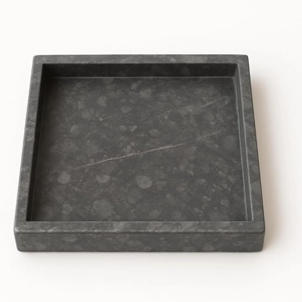 Vassoio Quadrato in Marmo Nero 🪨 25 cm | Vassoio da Portata e Portaoggetti per Bagno, Cucina e Casa | Accessorio Decorativo di Design – Fatto a Mano in Italia 🇮🇹 - Kalu Creations –