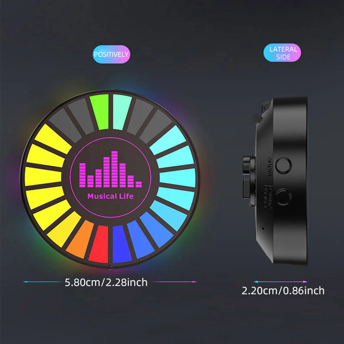 ไฟกระบะแม่เหล็กอโรมา ไฟ RGB ไฟ LED จับเสียง แปลงเพลงให้เป็นเอฟเฟกต์แสง