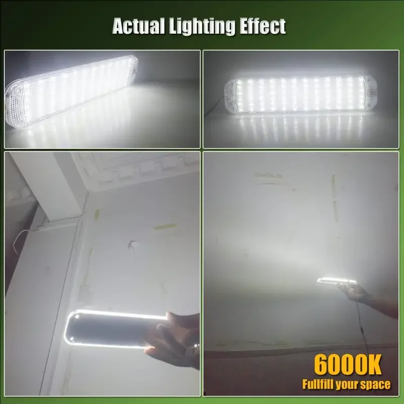 12V-80V 72LED wewnętrzna lampka światło listwa pasek z przełącznikiem lampka wewnętrzna samochodowa LED oświetlenie Camper Bus motorówka oświetlenie dachowe